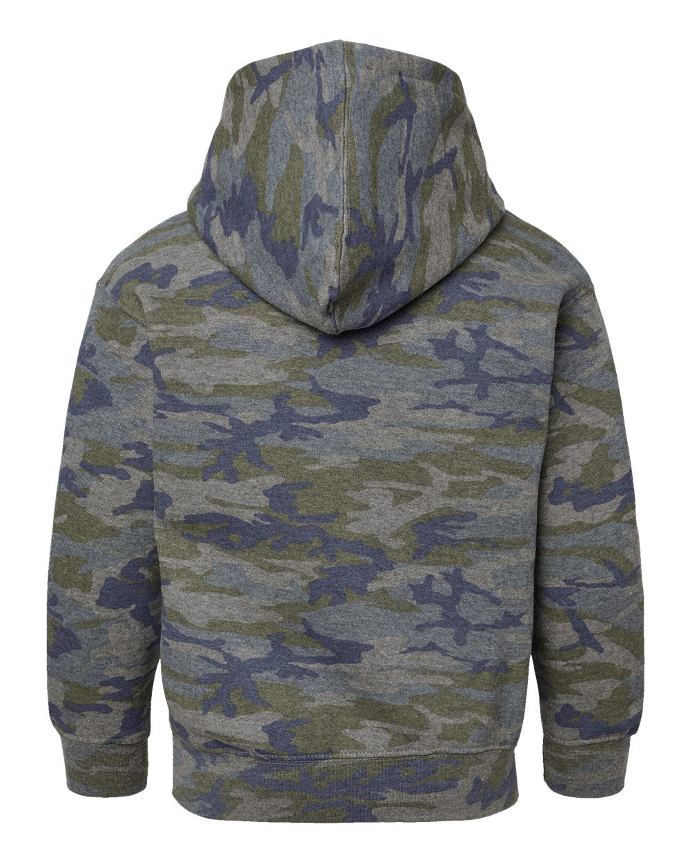 Youth Fleece Hoodie Sweatshirt - Back - B39038982 - Vintage Camo