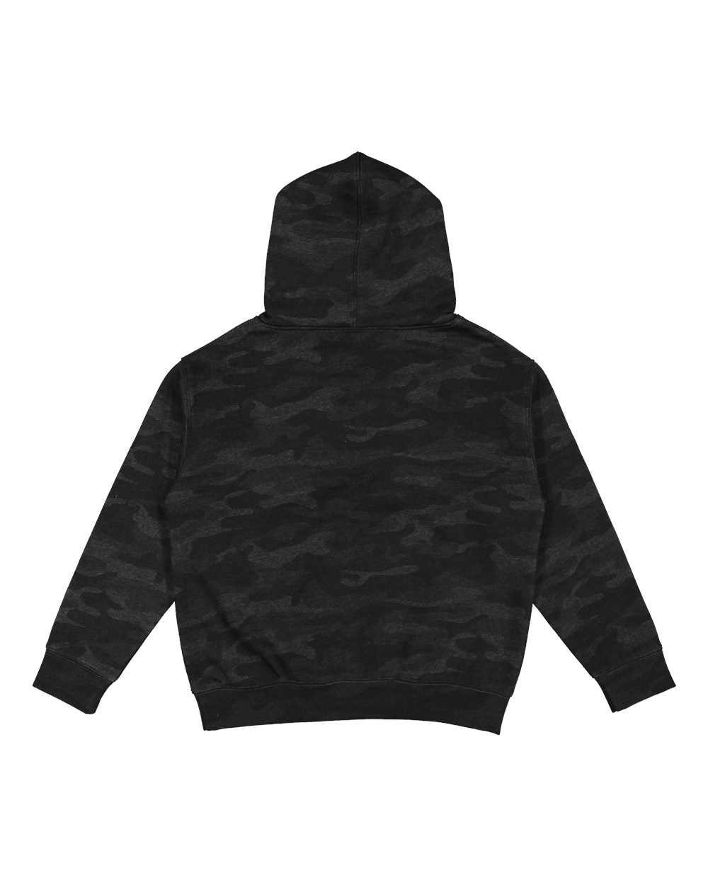 Youth Fleece Hoodie Sweatshirt - Back - B39038992 - Storm Camo