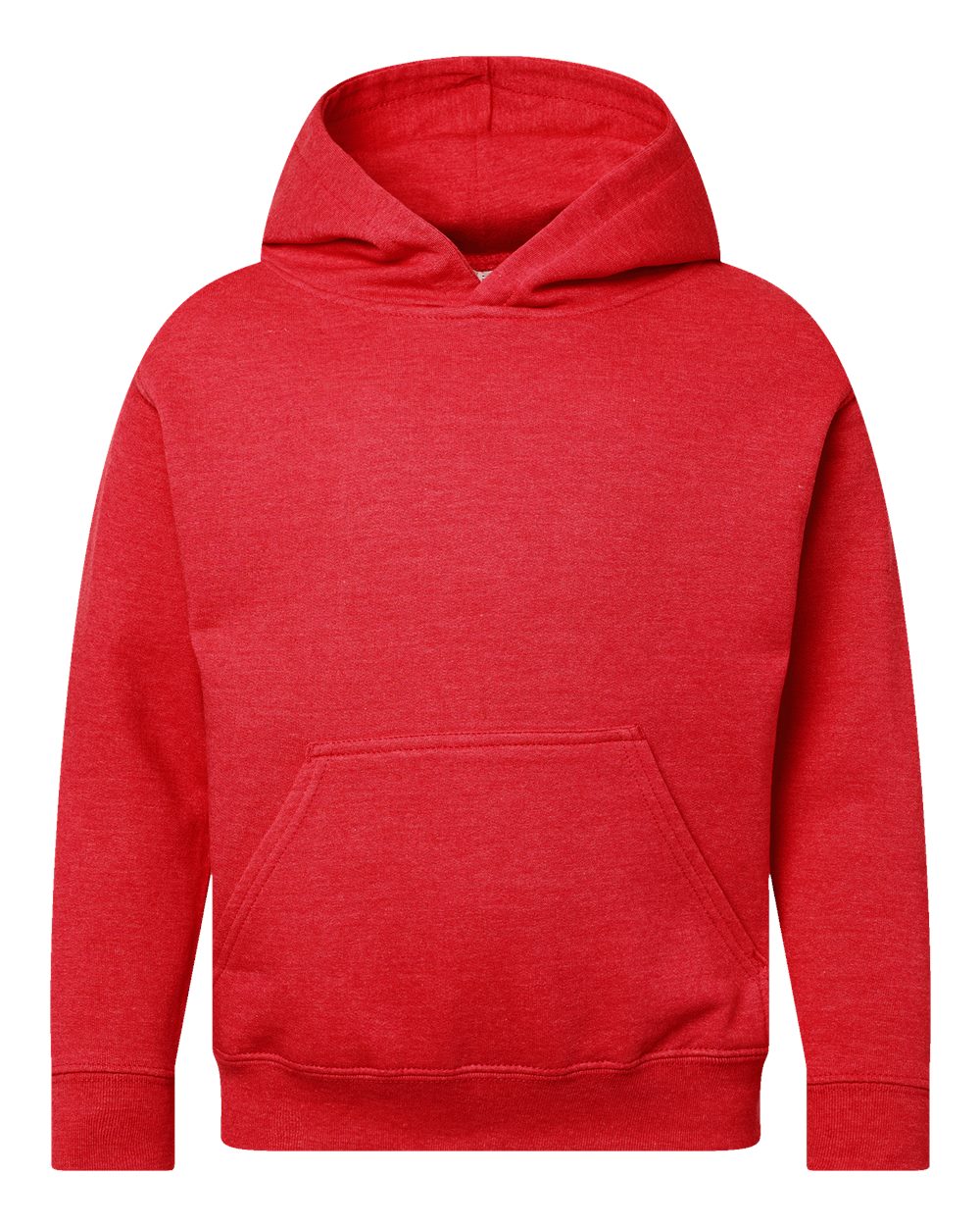 Youth Fleece Hoodie Sweatshirt - Front - B39038102 - Vintage Red