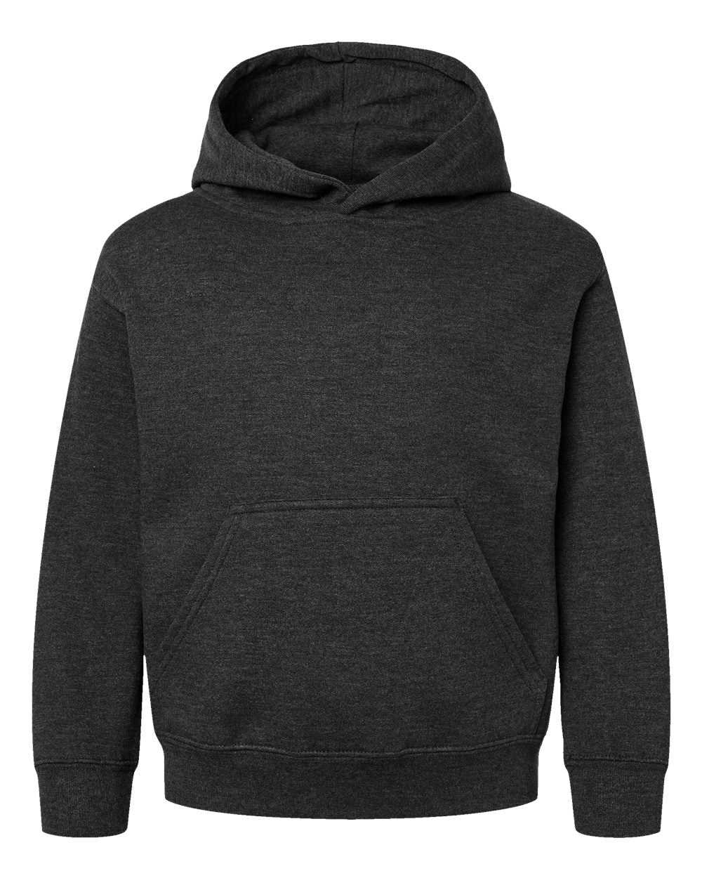 Youth Fleece Hoodie Sweatshirt - Front - B39038132 - Vintage Smoke