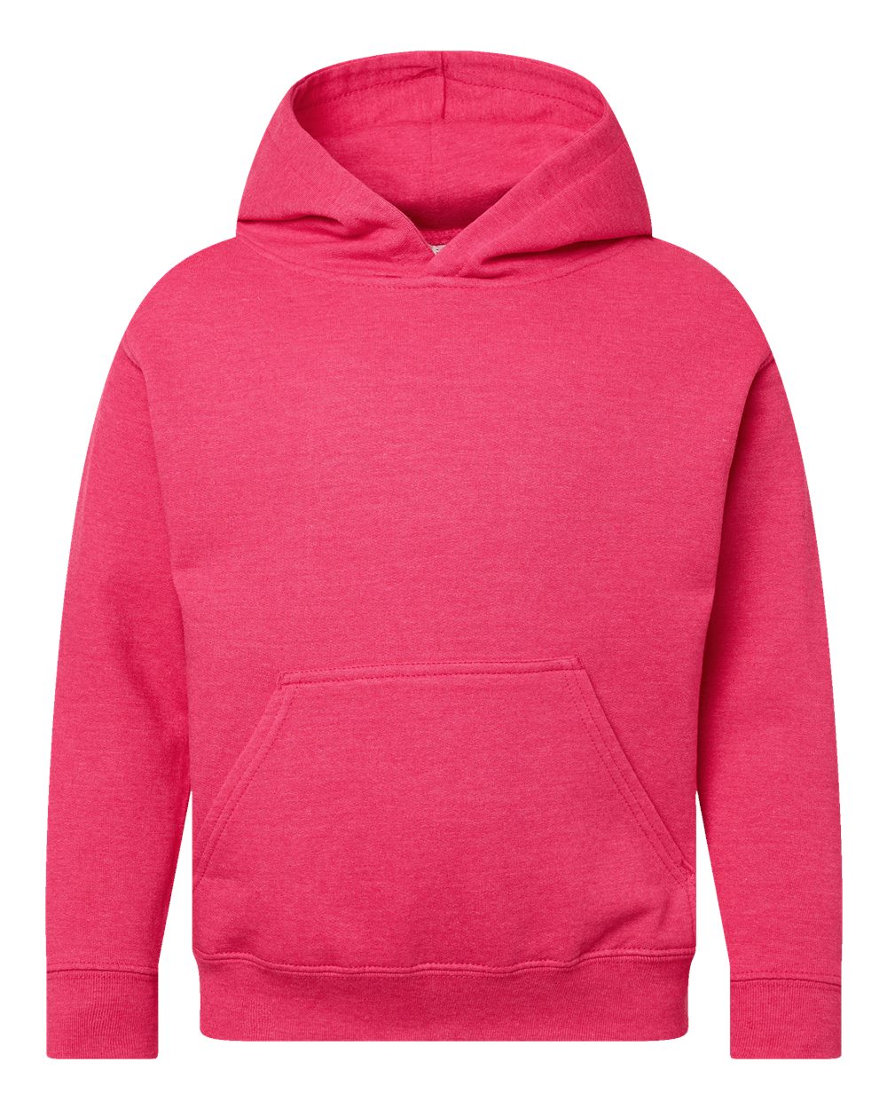 Youth Fleece Hoodie Sweatshirt - Front - B39038312 - Vintage Hot Pink
