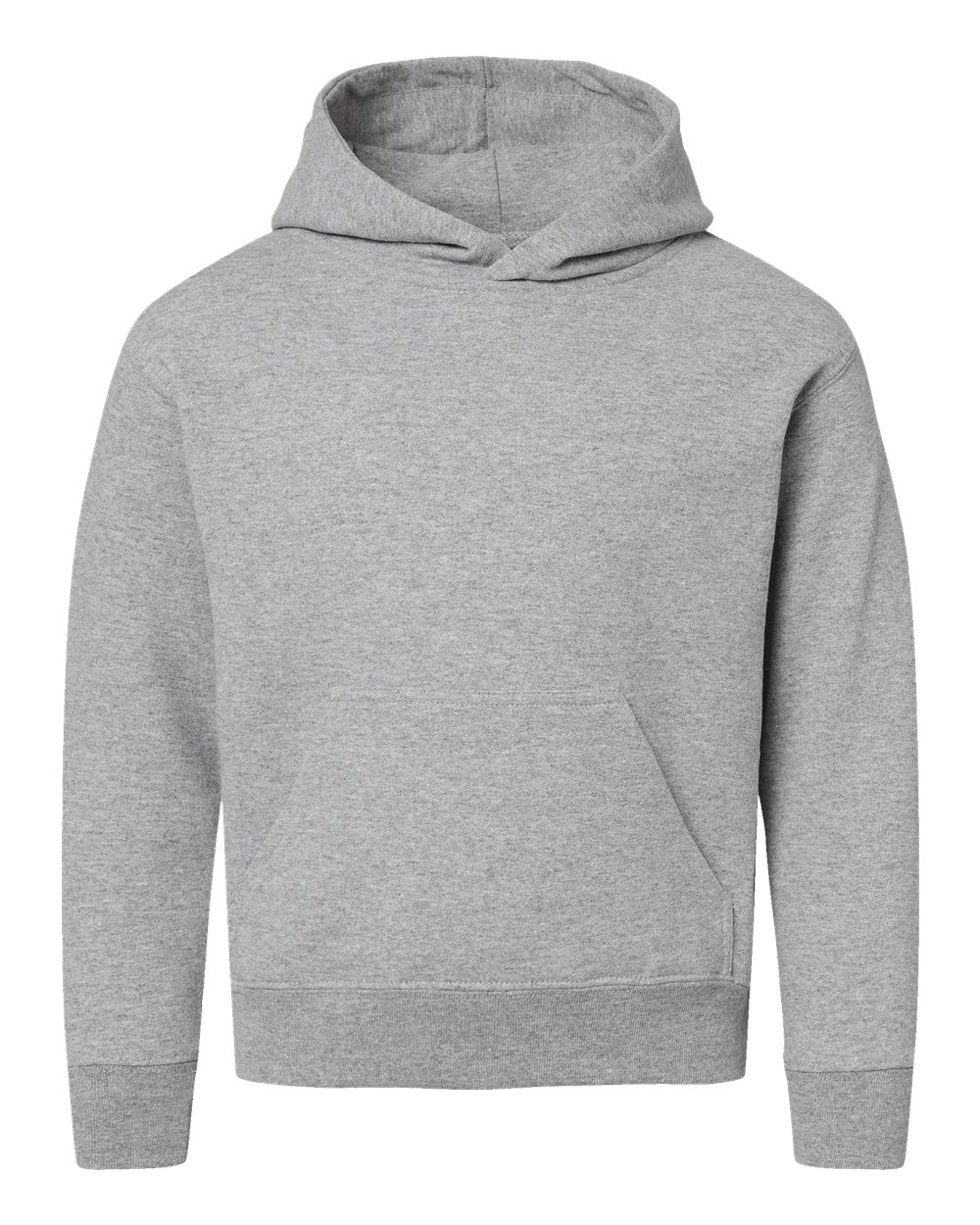 Youth Fleece Hoodie Sweatshirt - Front - B39038582 - Heather