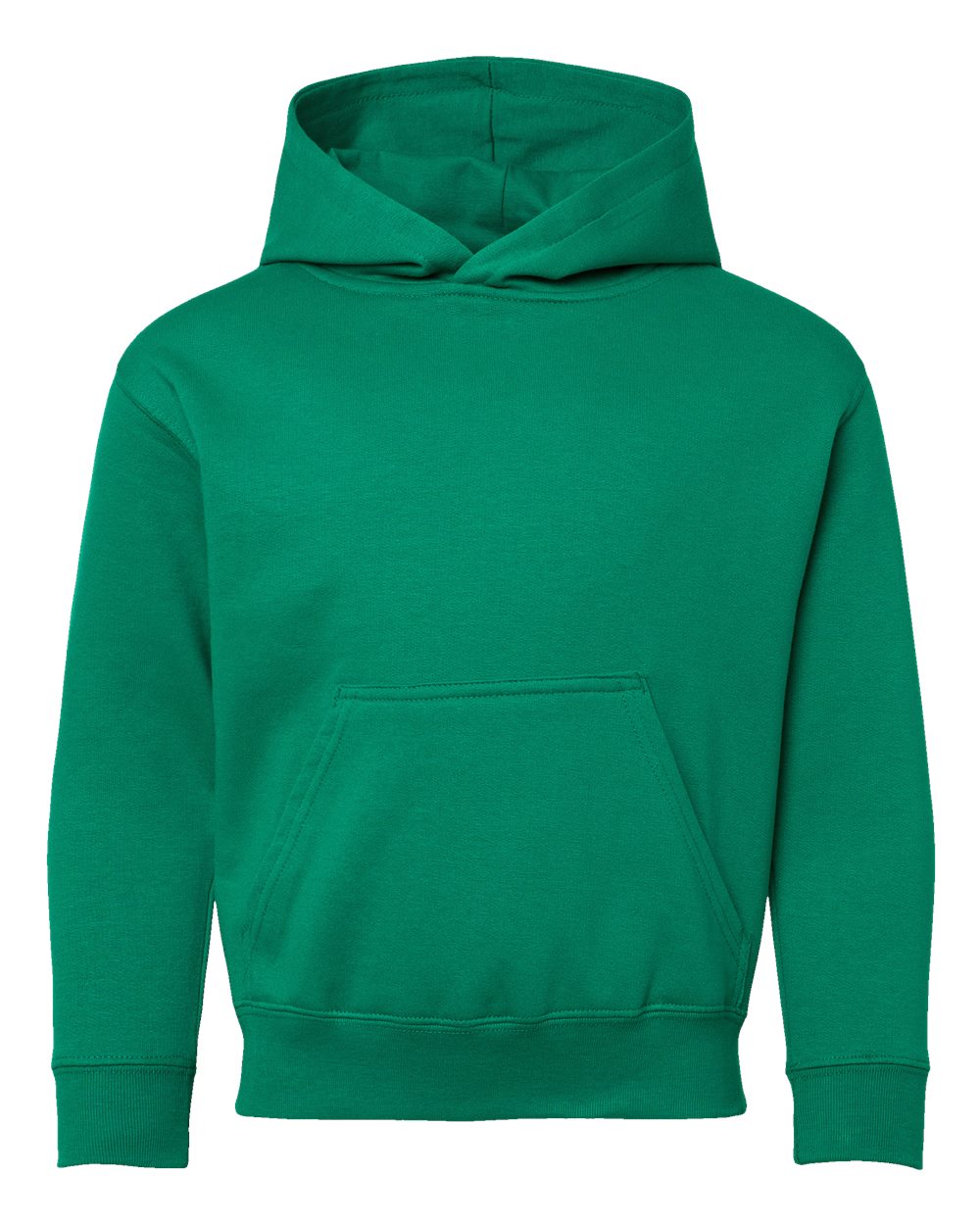 Youth Fleece Hoodie Sweatshirt - Front - B39038602 - Kelly