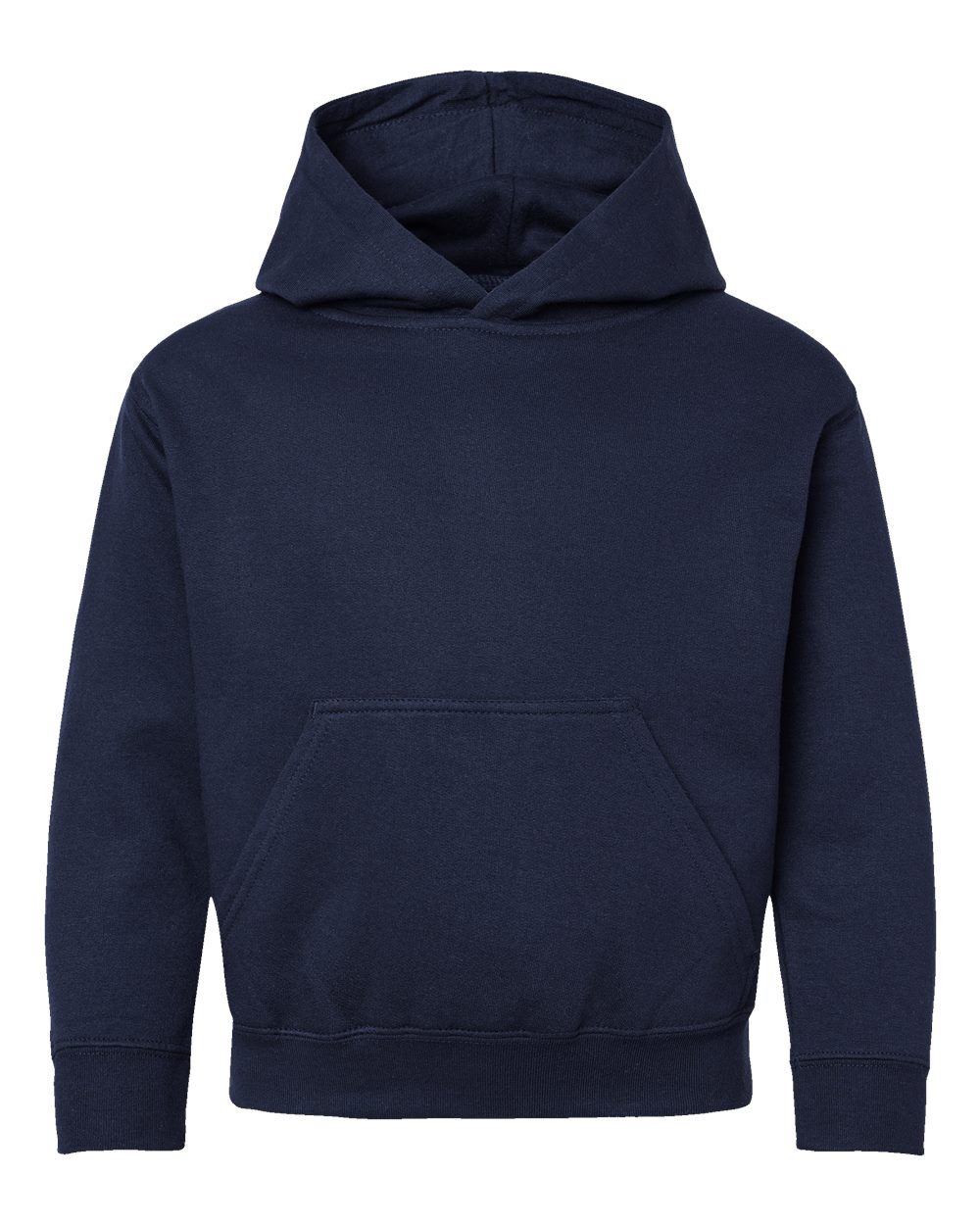 Youth Fleece Hoodie Sweatshirt - Front - B39038652 - Navy