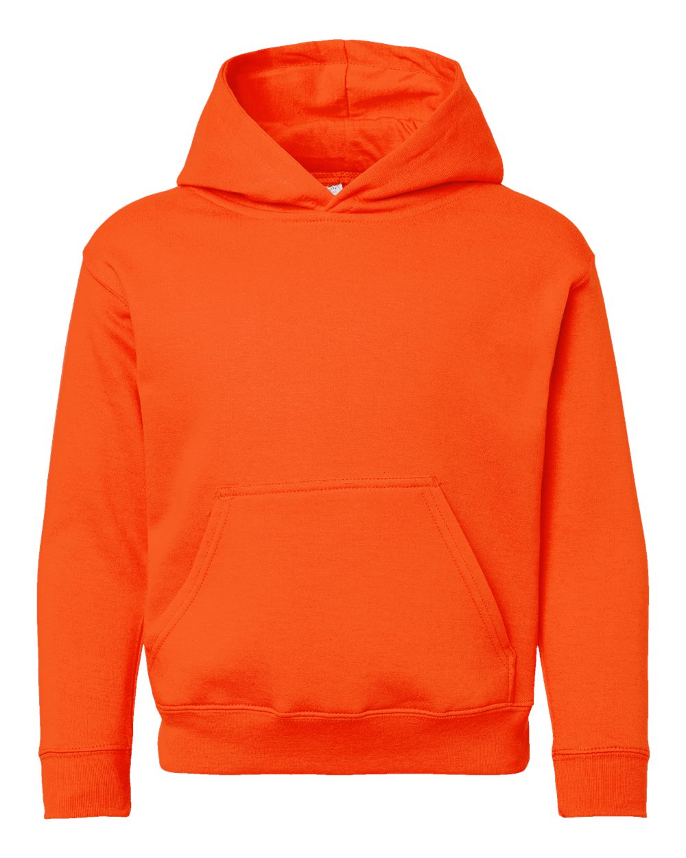Youth Fleece Hoodie Sweatshirt - Front - B39038662 - Orange