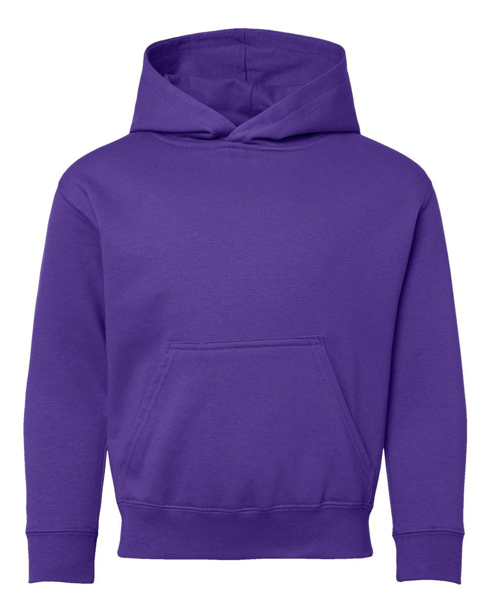 Youth Fleece Hoodie Sweatshirt - Front - B39038672 - Purple