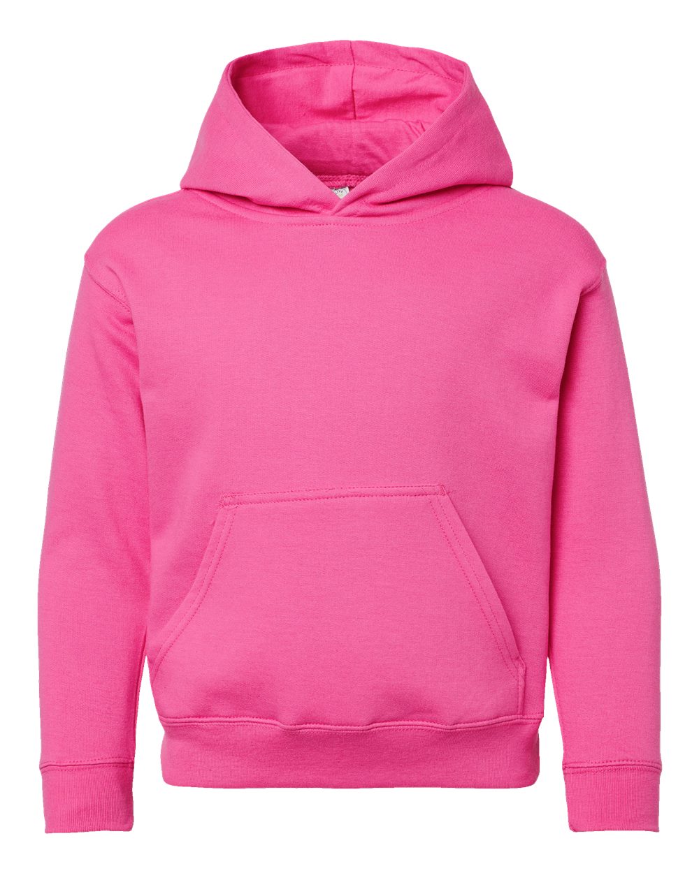 Youth Fleece Hoodie Sweatshirt - Front - B39038692 - Raspberry