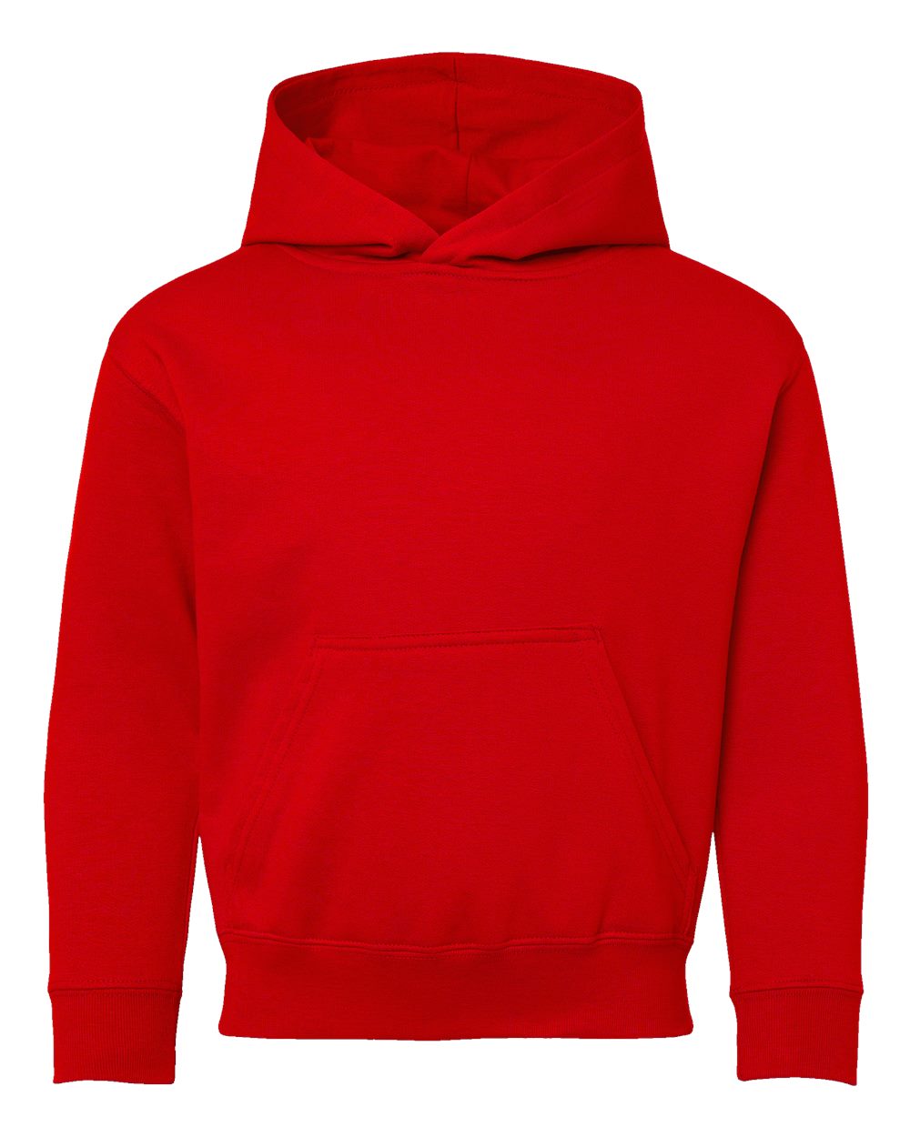 Youth Fleece Hoodie Sweatshirt - Front - B39038702 - Red