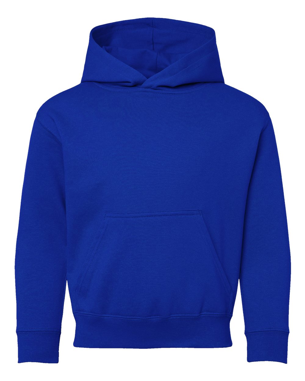Youth Fleece Hoodie Sweatshirt - Front - B39038752 - Royal