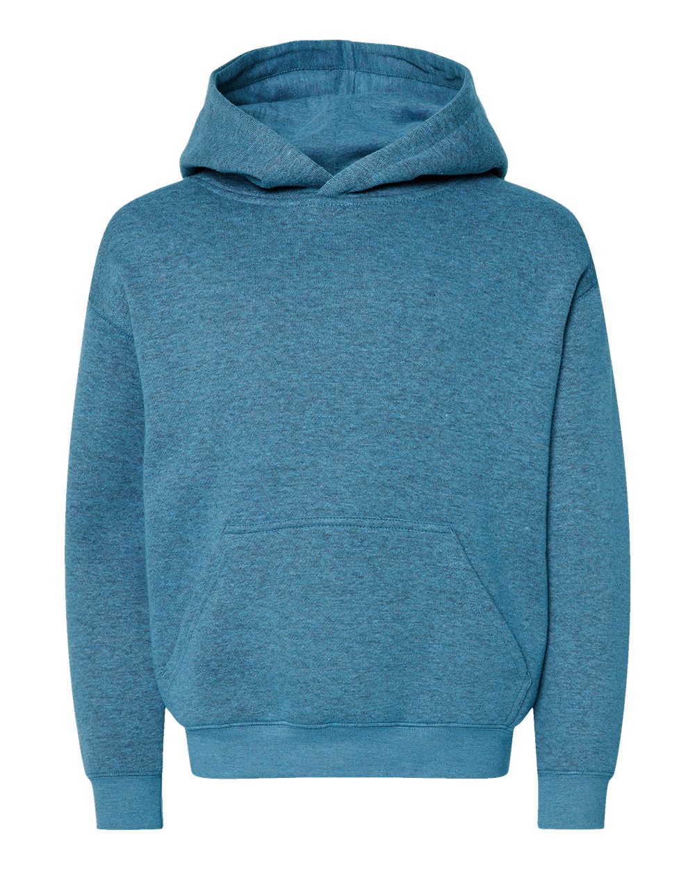 Youth Fleece Hoodie Sweatshirt - Front - B39038952 - Bermuda Blackout