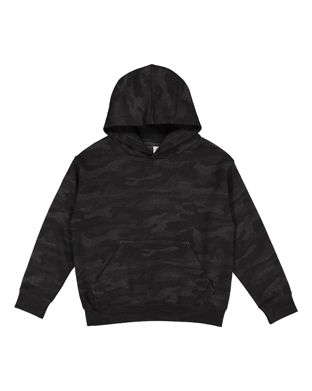 Youth Fleece Hoodie Sweatshirt - Front - B39038992 - Storm Camo