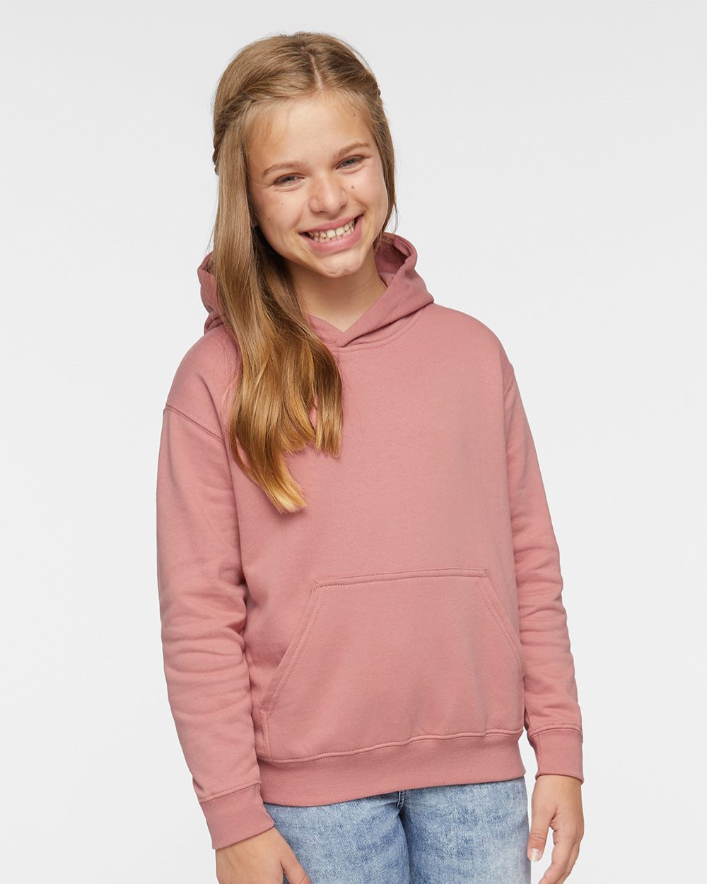 Youth Fleece Hoodie Sweatshirt - styleImage