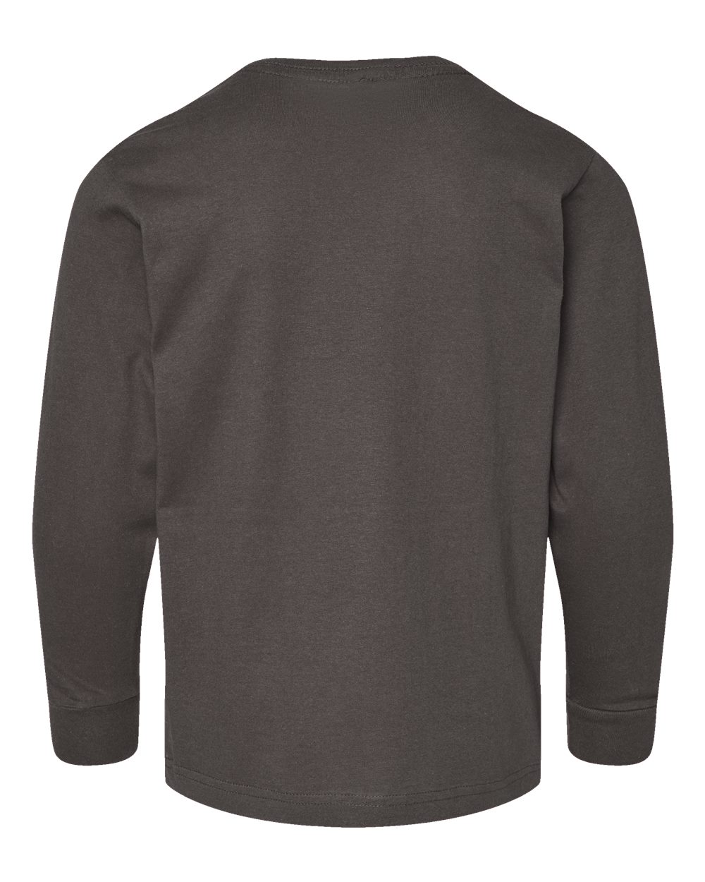 Youth Fine Jersey Long Sleeve Tee - Back - B31438092 - Charcoal