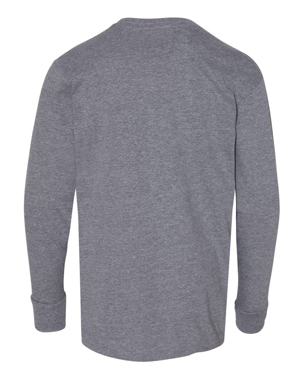 Youth Fine Jersey Long Sleeve Tee - Back - B31438132 - Granite Heather