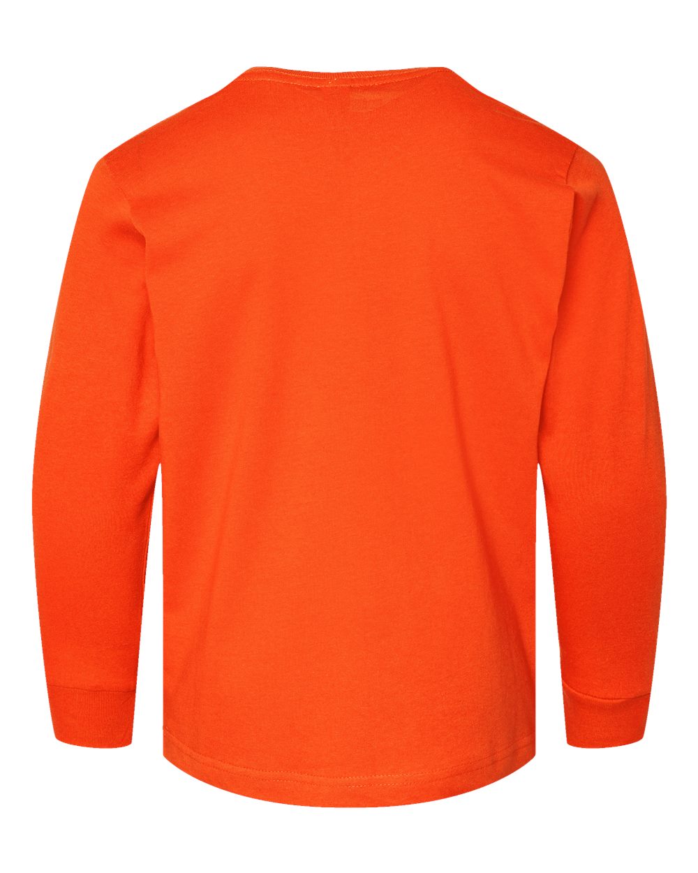 Youth Fine Jersey Long Sleeve Tee - Back - B31438182 - Orange