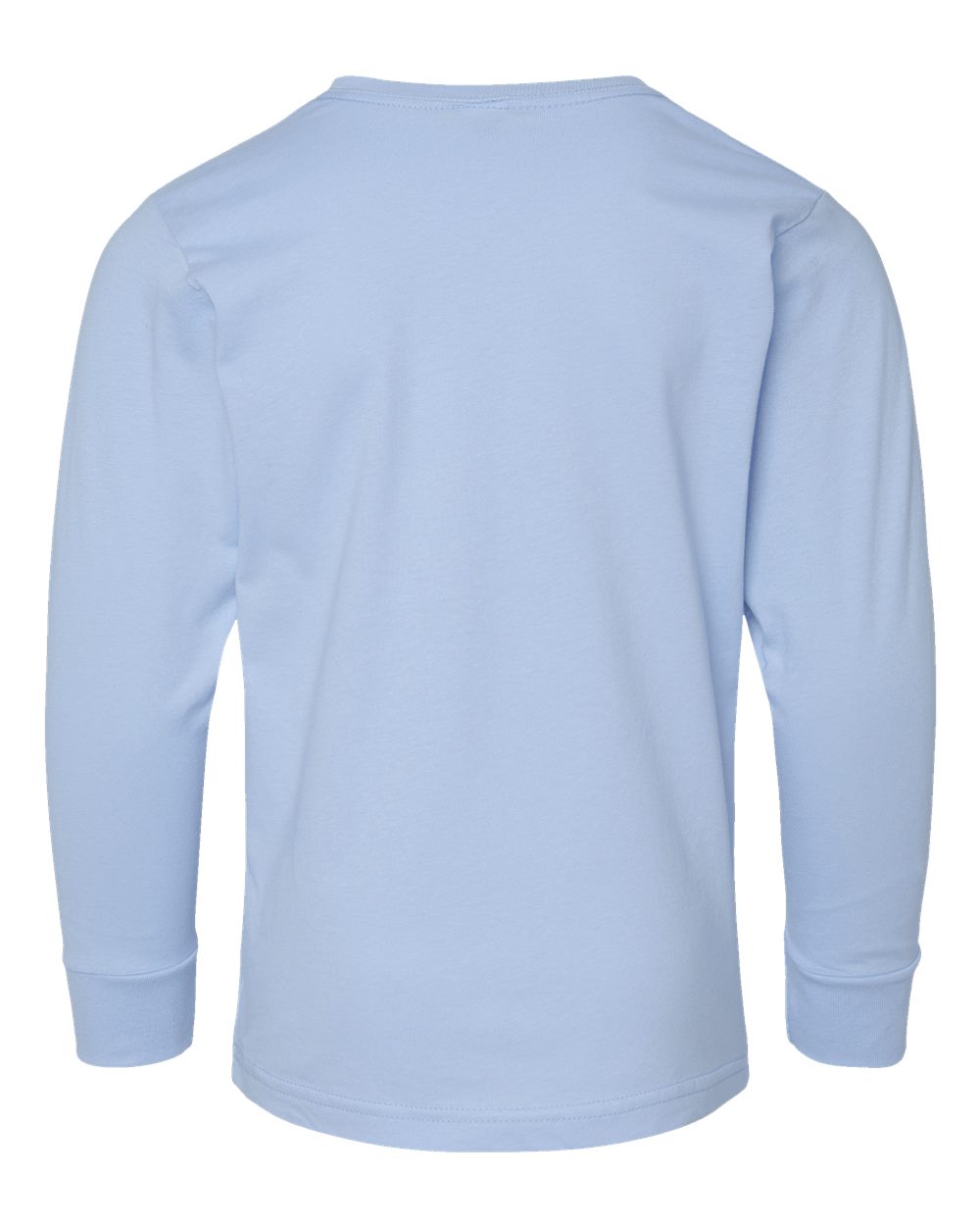 Youth Fine Jersey Long Sleeve Tee - Back - B31438252 - Light Blue