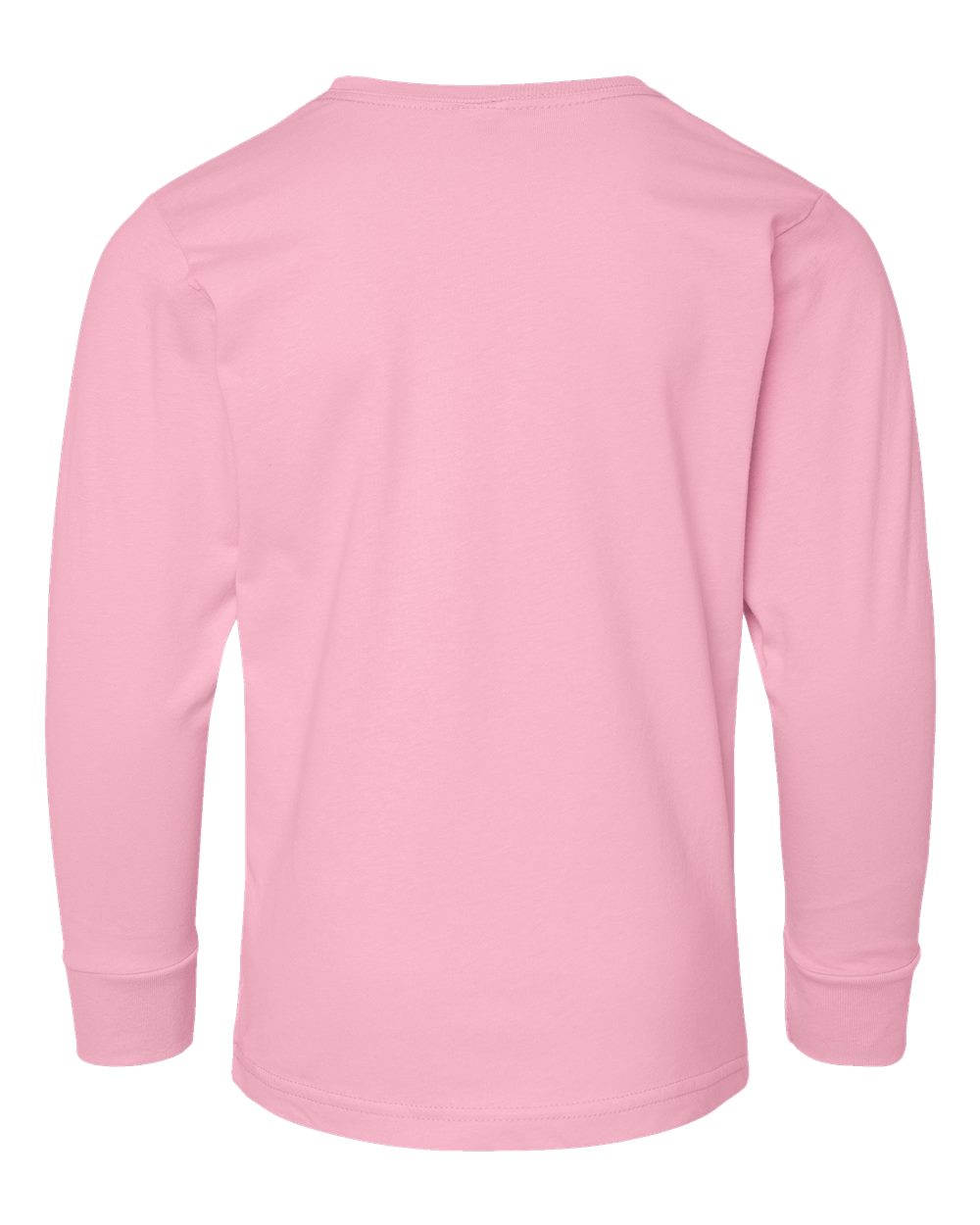 Youth Fine Jersey Long Sleeve Tee - Back - B31438302 - Pink