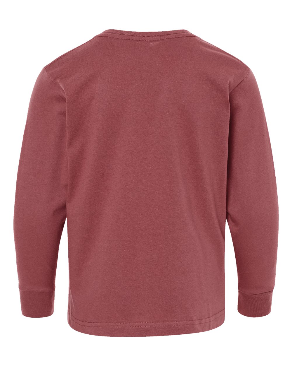 Youth Fine Jersey Long Sleeve Tee - Back - B31438532 - Rouge