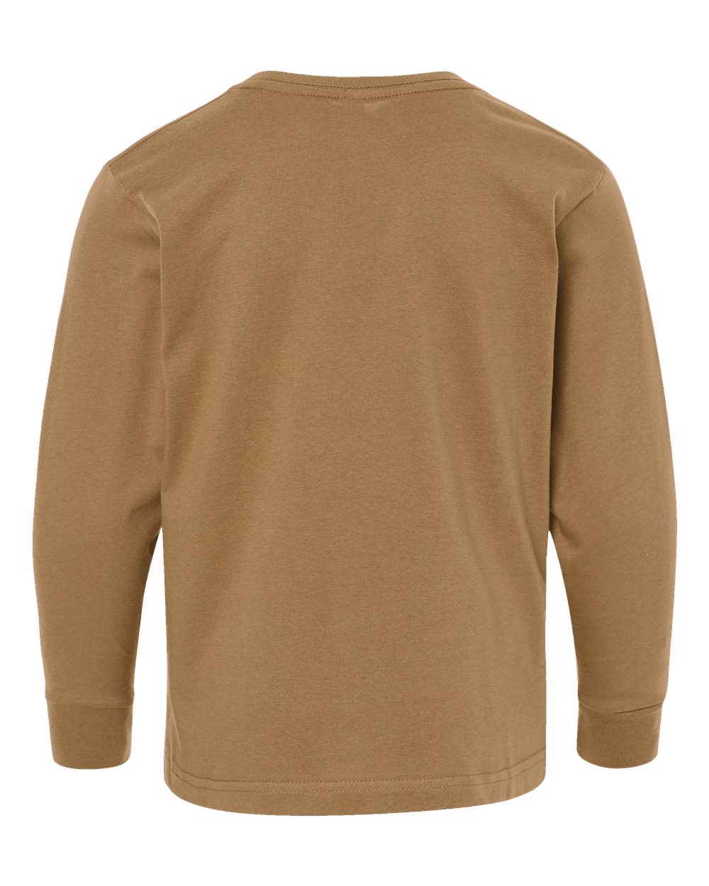 Youth Fine Jersey Long Sleeve Tee - Back - B31438552 - Coyote Brown
