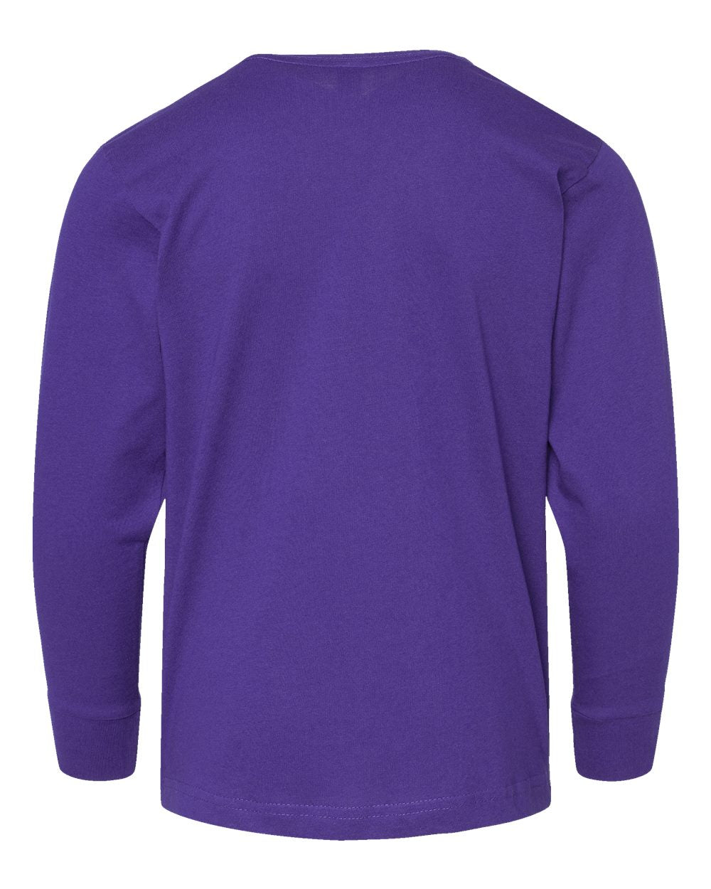 Youth Fine Jersey Long Sleeve Tee - Back - B31438672 - Purple