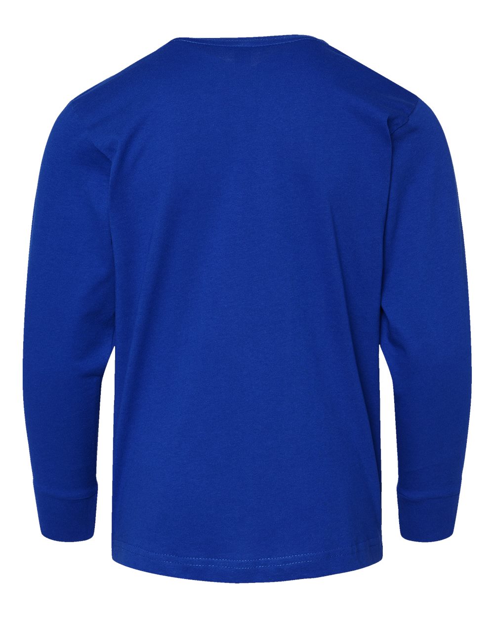 Youth Fine Jersey Long Sleeve Tee - Back - B31438752 - Royal