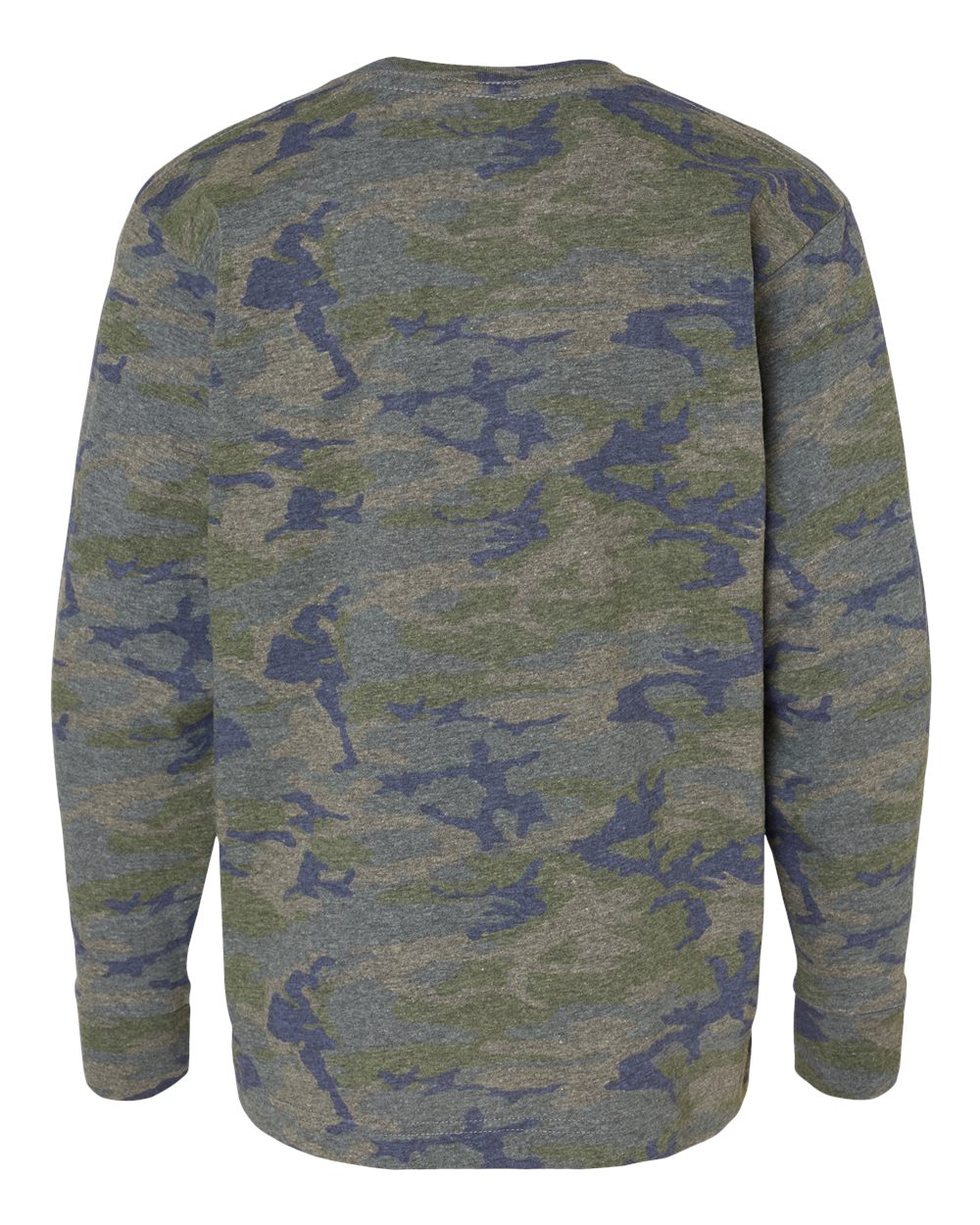 Youth Fine Jersey Long Sleeve Tee - Back - B31438992 - Vintage Camo