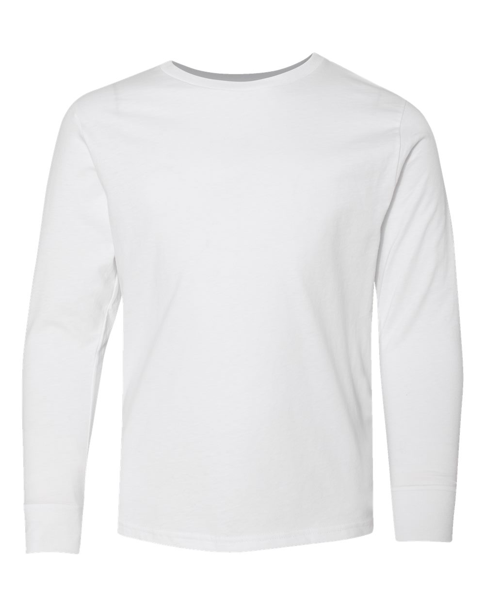 Youth Fine Jersey Long Sleeve Tee - Front - B31438002 - White