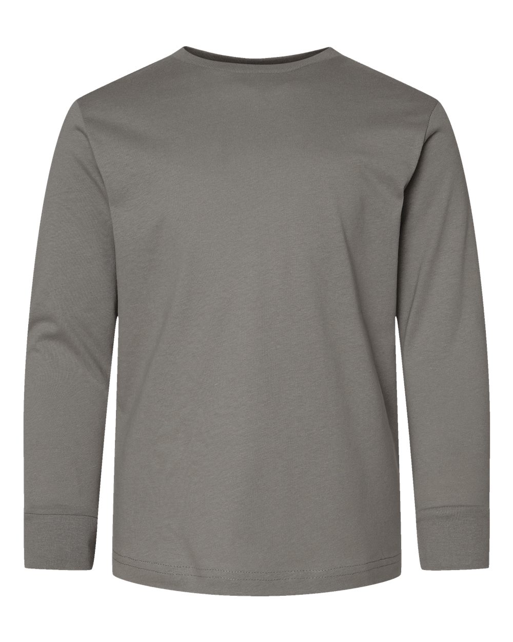 Youth Fine Jersey Long Sleeve Tee - Front - B31438082 - Titanium