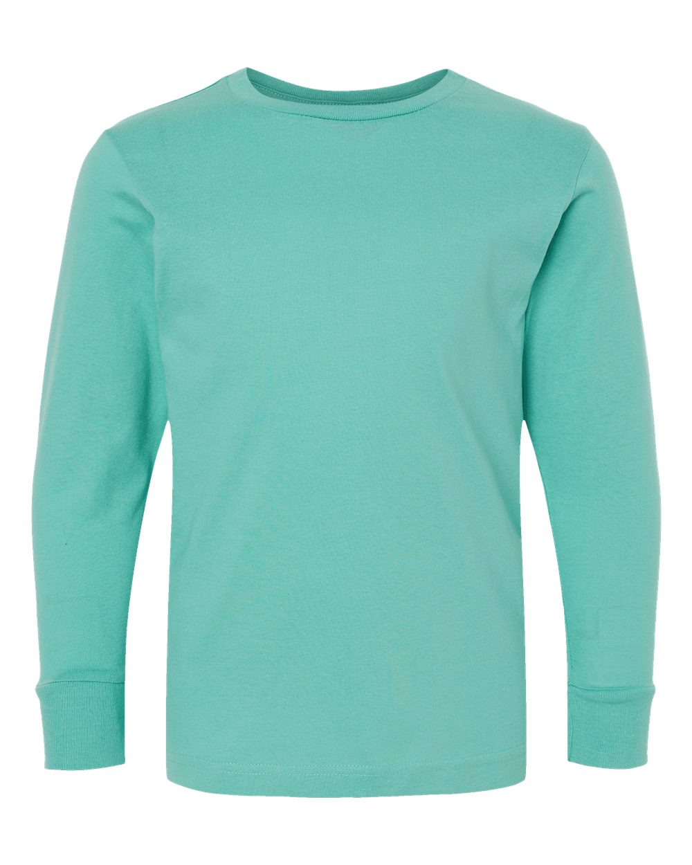 Youth Fine Jersey Long Sleeve Tee - Front - B31438172 - Saltwater