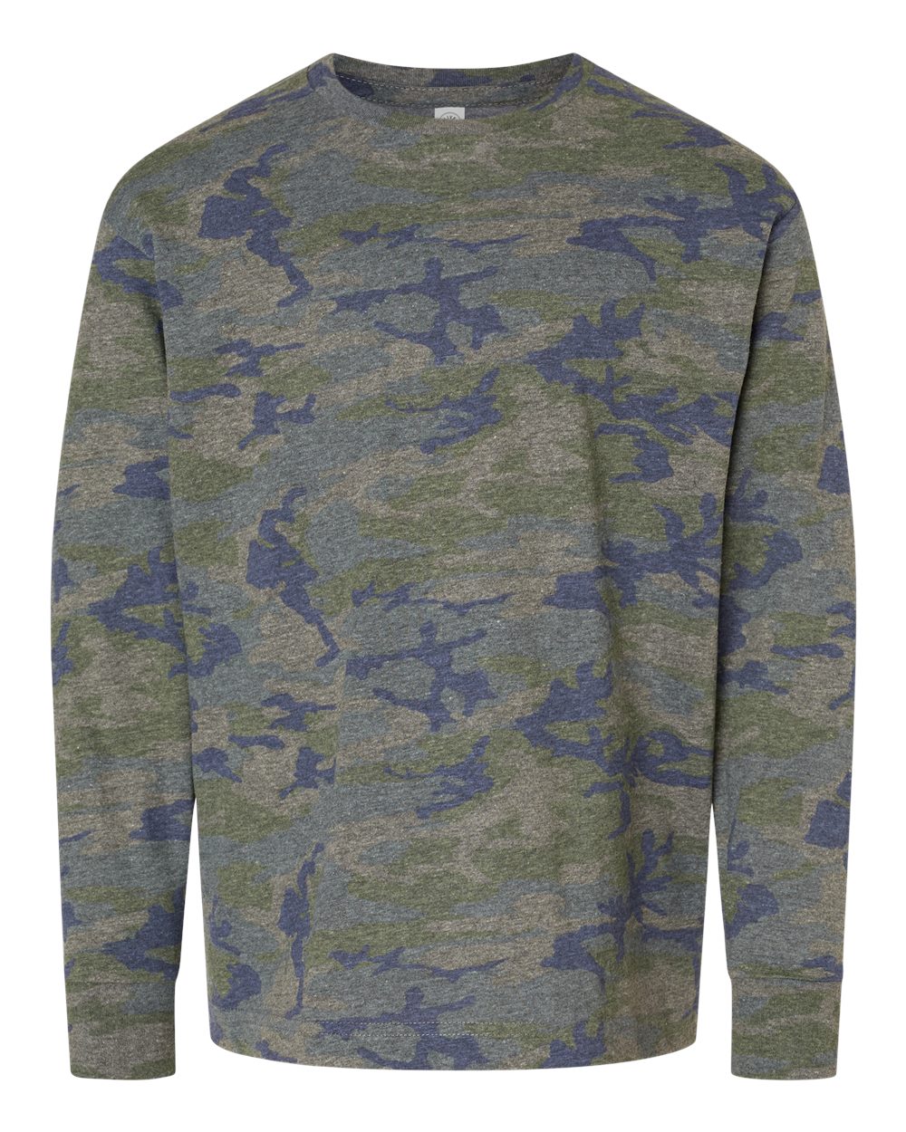 Youth Fine Jersey Long Sleeve Tee - Front - B31438992 - Vintage Camo