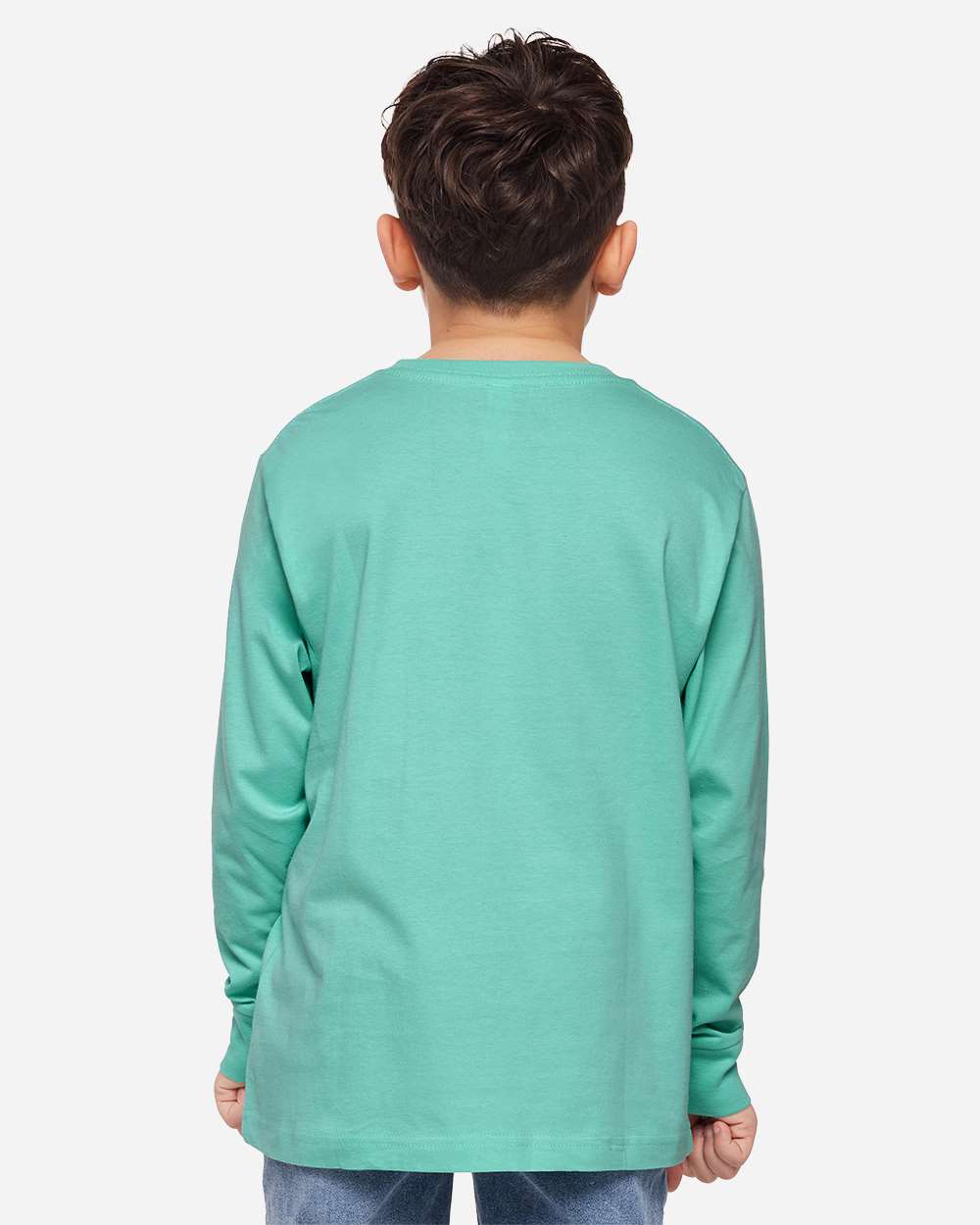 Youth Fine Jersey Long Sleeve Tee - OnModelBack - B31438172 - Saltwater