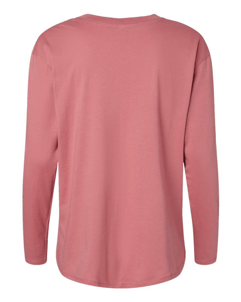 Women's Fine Jersey Long Sleeve Tee - Back - B93638272 - Mauvelous