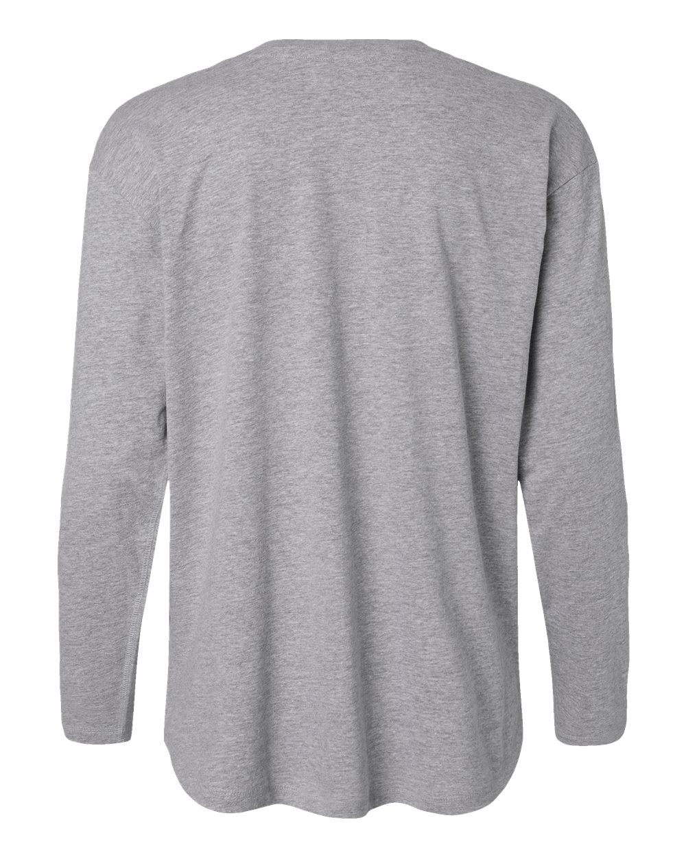 Women's Fine Jersey Long Sleeve Tee - Back - B93638582 - Heather