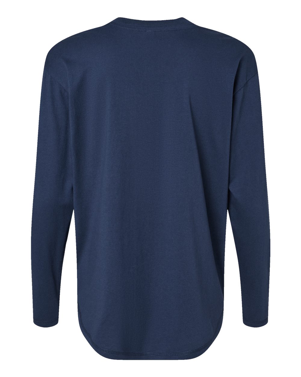 Women's Fine Jersey Long Sleeve Tee - Back - B93638652 - Denim