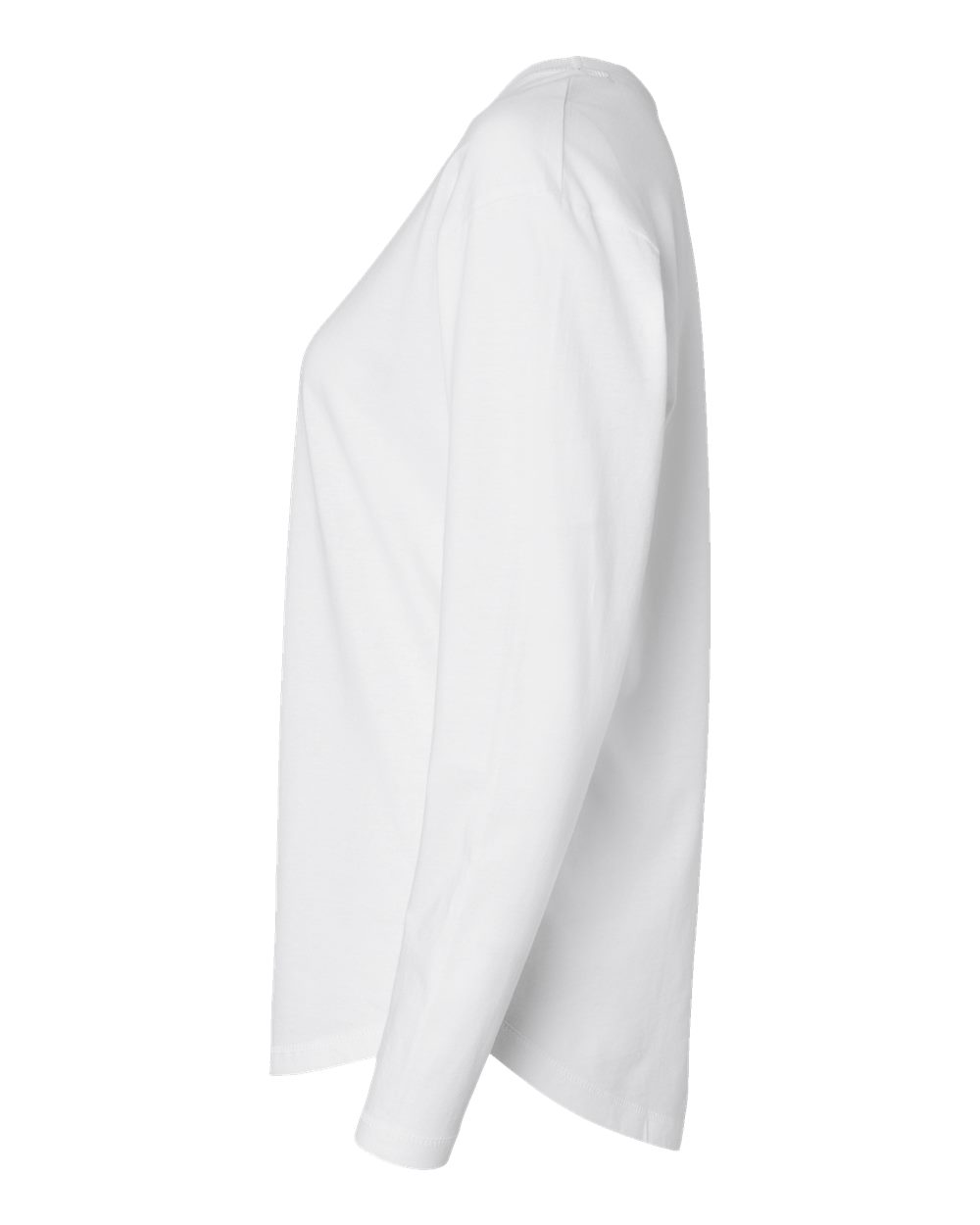 Women's Fine Jersey Long Sleeve Tee - DirectSide - B93638082 - White