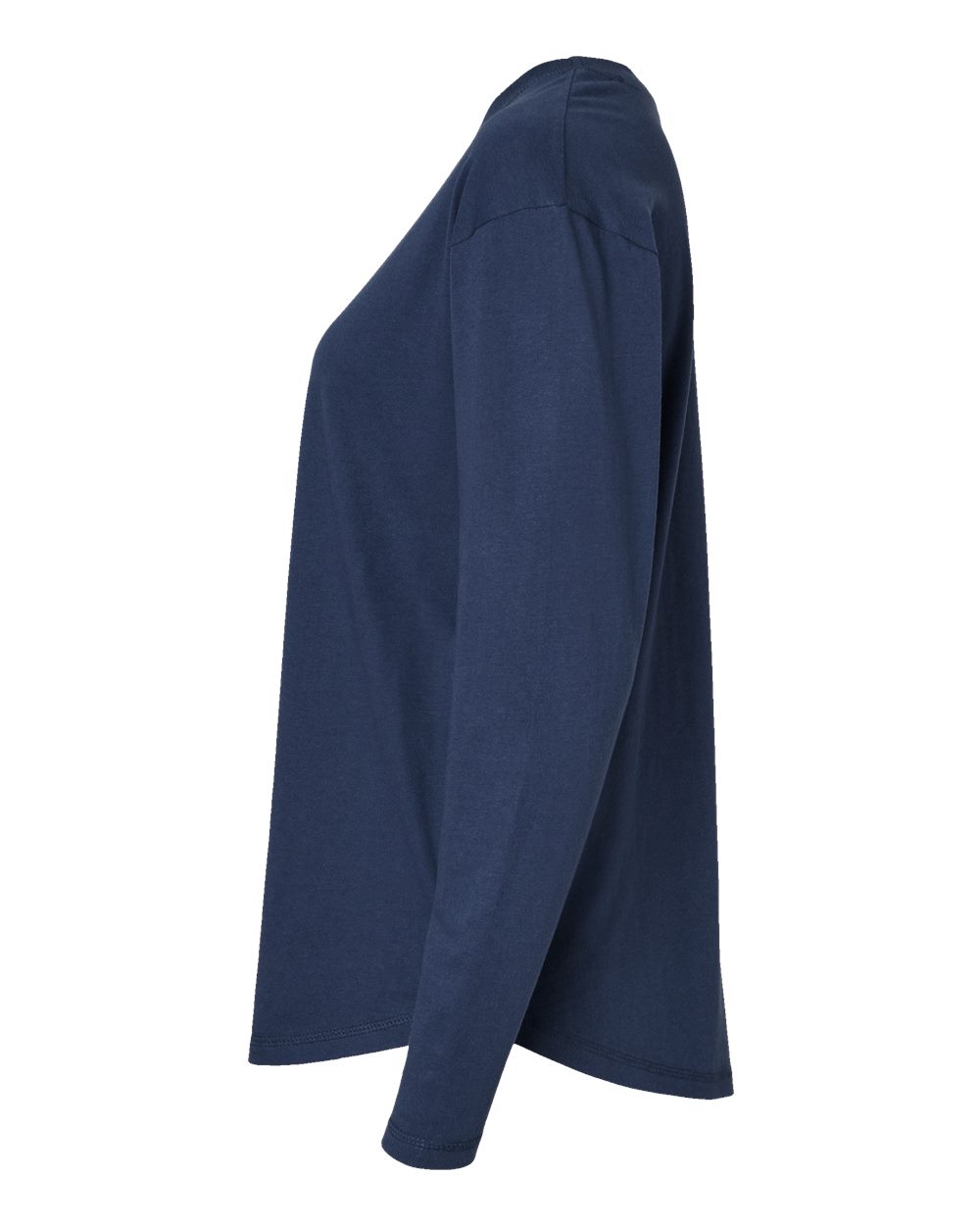 Women's Fine Jersey Long Sleeve Tee - DirectSide - B93638652 - Denim