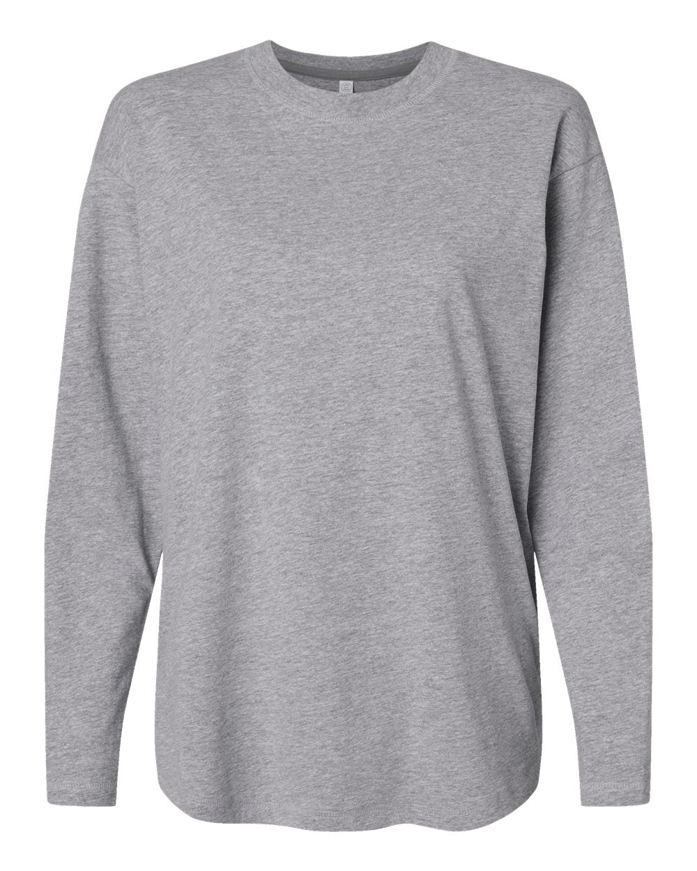 Women's Fine Jersey Long Sleeve Tee - Front - B93638582 - Heather