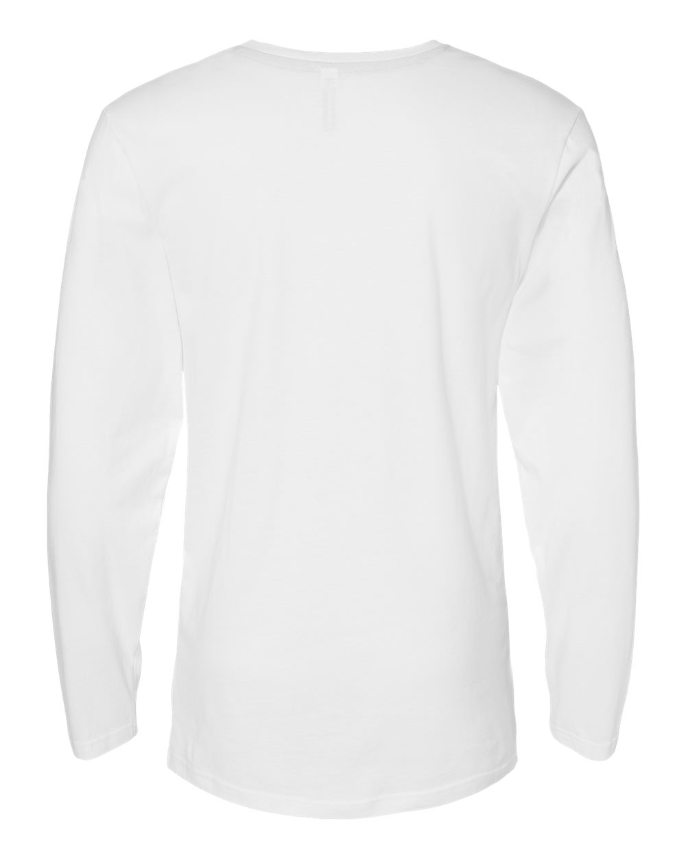 Men's Fine Jersey Long Sleeve Tee - Back - B96338013 - White