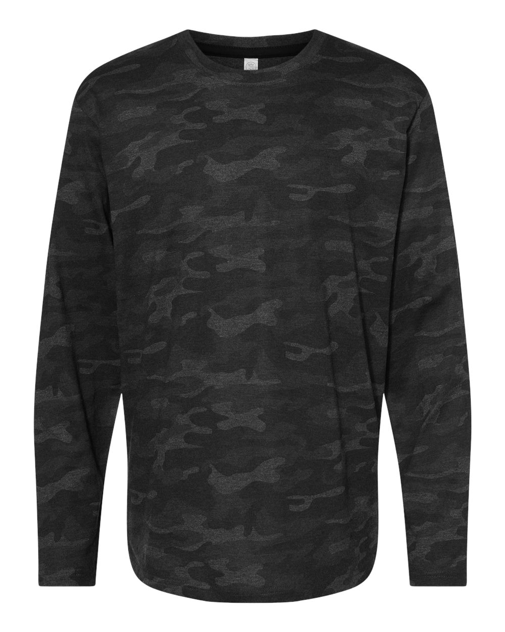 Men's Fine Jersey Long Sleeve Tee - Front - B96338513 - Storm Camo