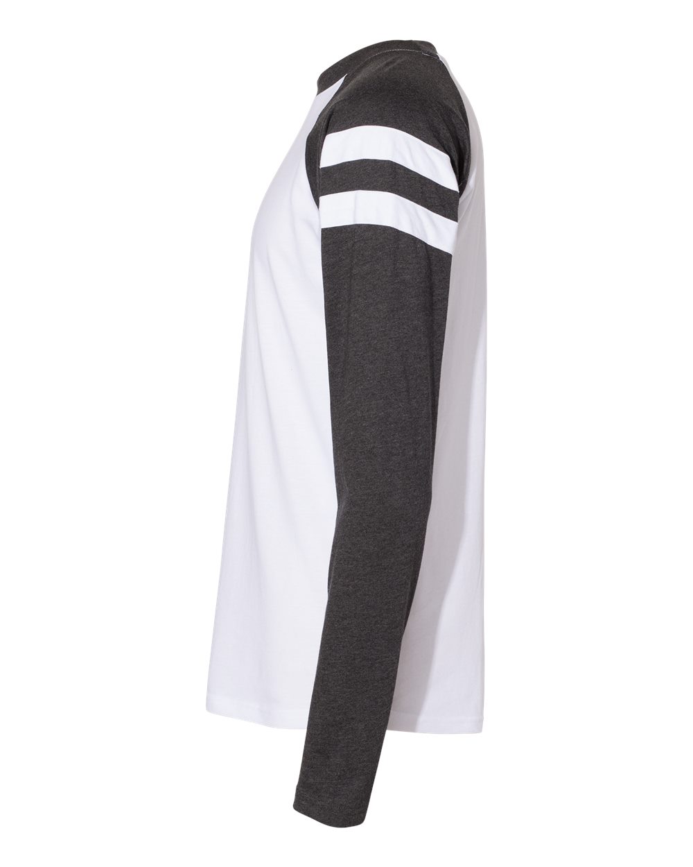 Unisex Fine Jersey Mash Up Long Sleeve Tee - DirectSide - B96538002 - Blended White/ Vintage Smoke