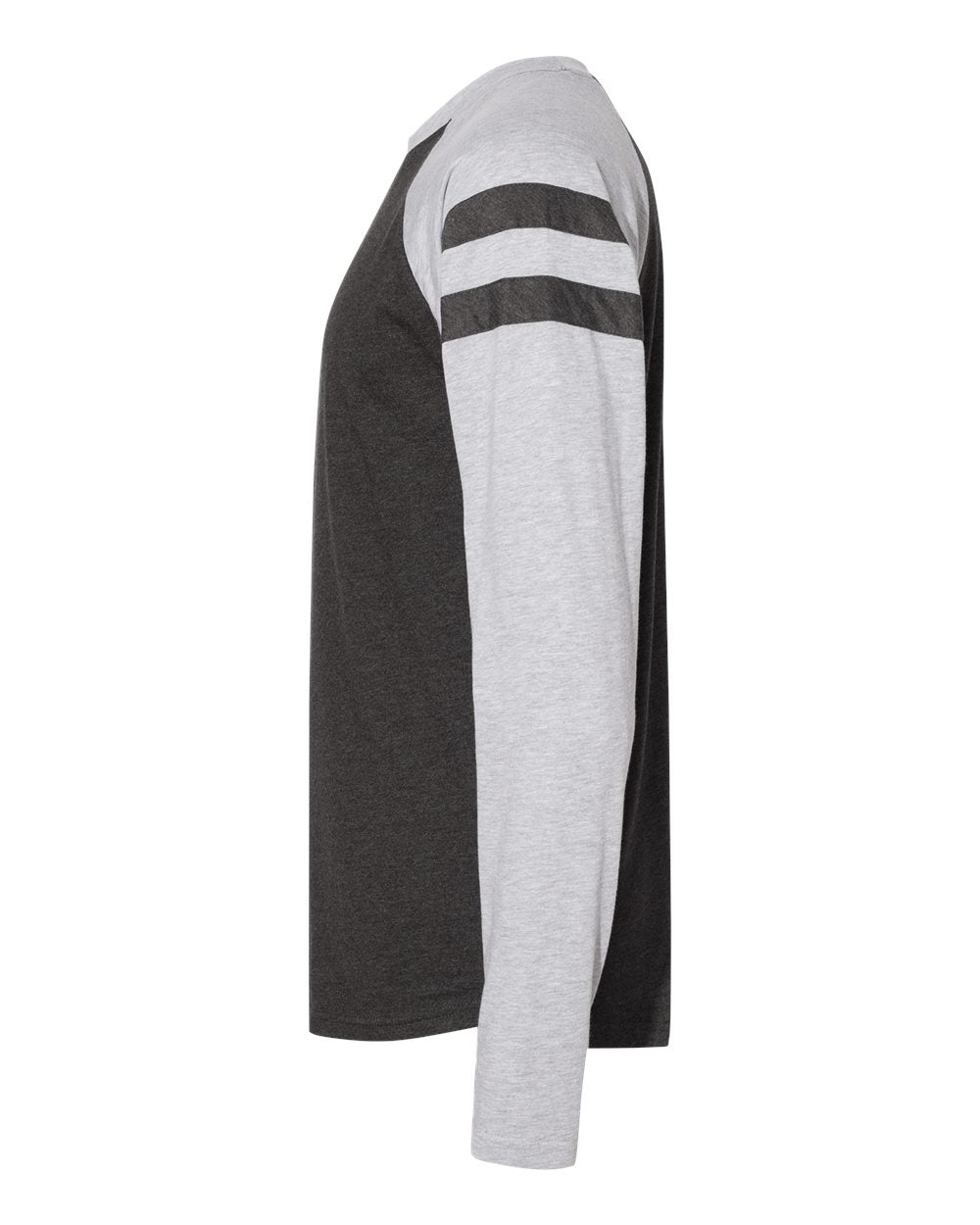 Unisex Fine Jersey Mash Up Long Sleeve Tee - DirectSide - B96538562 - Vintage Smoke/ Vintage Heather