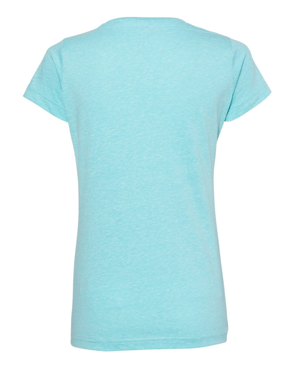 Women's Harborside Mélange V-Neck Tee - Back - B01838253 - Caribbean Melange