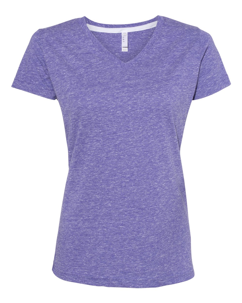 Women's Harborside Mélange V-Neck Tee - Front - B01838673 - Purple Melange