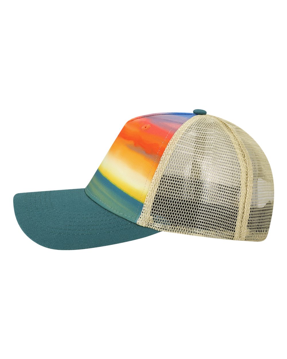 Trucker Cap - DirectSide - B35895120 - Watercolor Sunset/ Teal