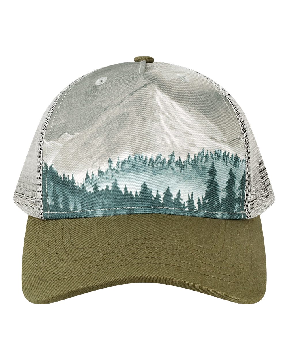 Trucker Cap - Front - B35895590 - Denali Olive Green/ Grey