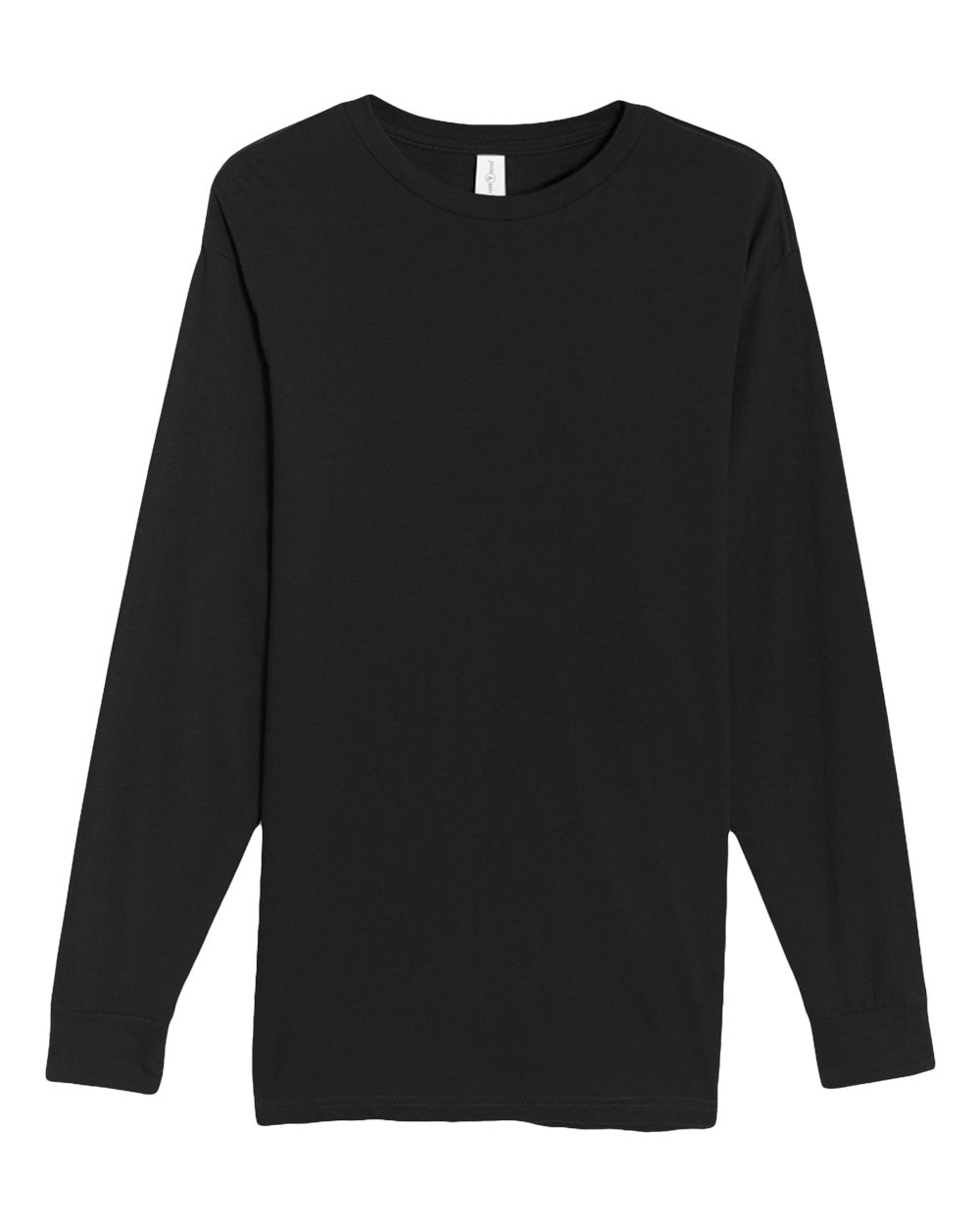 Heavyweight Long Sleeve T-Shirt - Front - B493C9502 - Black