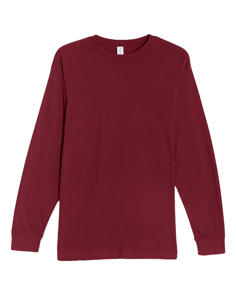 Heavyweight Long Sleeve T-Shirt - Front - B493C9532 - Burgundy