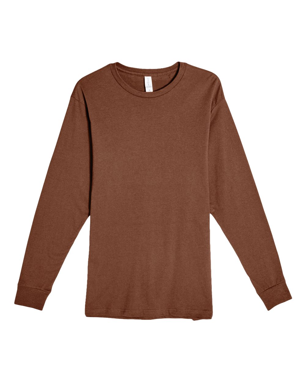Heavyweight Long Sleeve T-Shirt - Front - B493C9602 - Chestnut