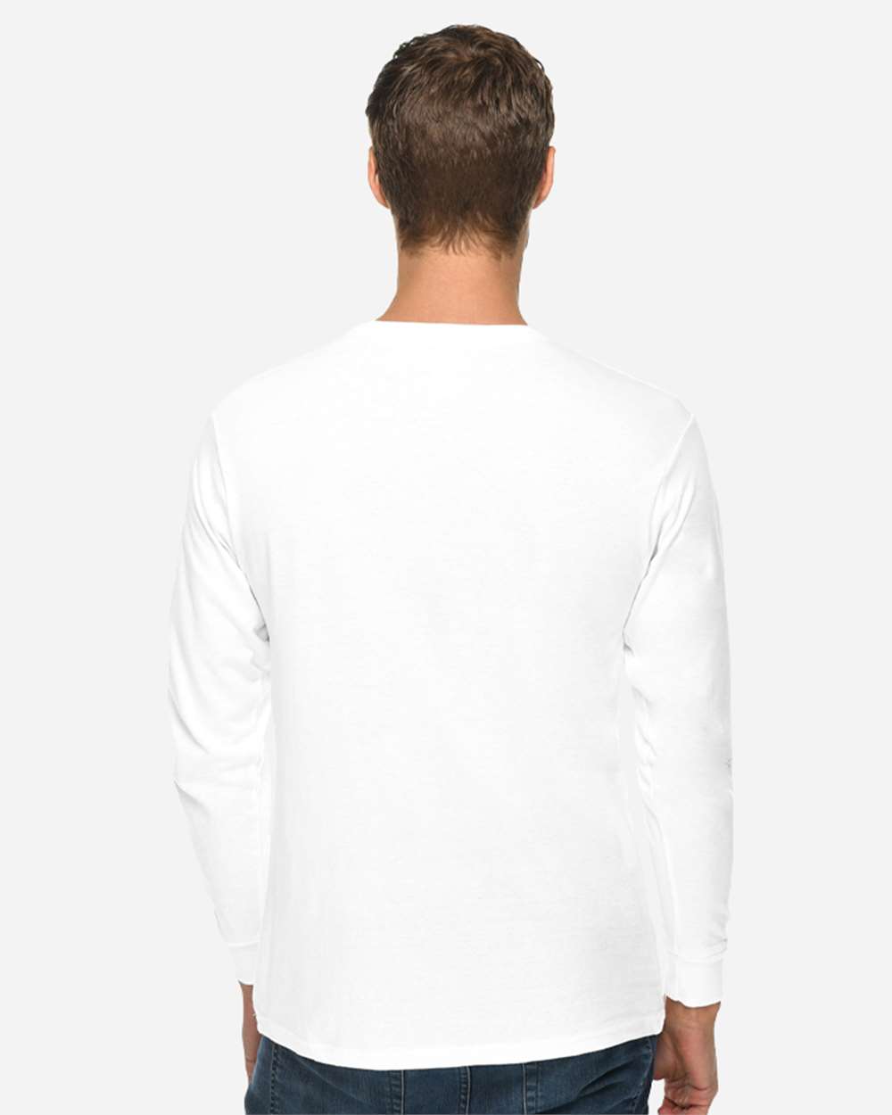 Heavyweight Long Sleeve T-Shirt - OnModelBack - B493C9002 - White