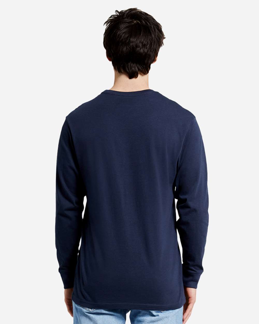 Heavyweight Long Sleeve T-Shirt - OnModelBack - B493C9652 - Navy
